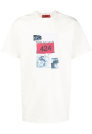 424 graphic logo print T-shirt - Toni neutri