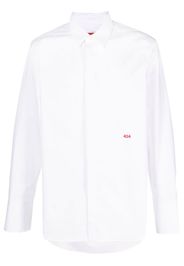 424 embroidered logo long-sleeve shirt - Bianco