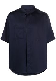 424 logo-embroidered short-sleeve shirt - Blu
