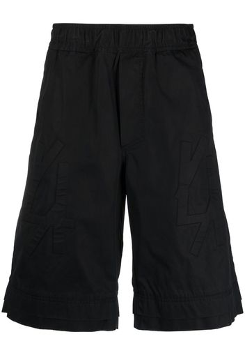 44 LABEL GROUP embossed-logo knee-length shorts - Nero