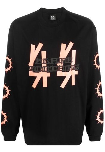 44 LABEL GROUP logo-print cotton sweatshirt - Nero