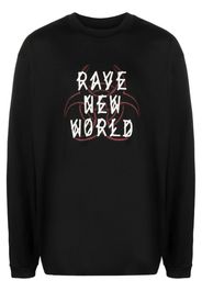 44 LABEL GROUP graphic-print long-sleeve cotton T-shirt - Nero