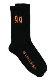 44 LABEL GROUP intarsia-knit logo socks - Nero