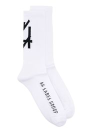 44 LABEL GROUP intarsia-knit logo socks - Bianco