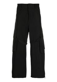 44 LABEL GROUP cargo-pocket cotton-blend trousers - Nero