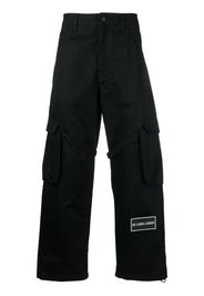 44 LABEL GROUP logo-patch cotton cargo pants - Nero