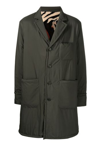 4SDESIGNS patch-pockets single-breasted coat - Verde