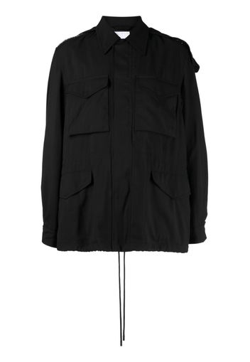 4SDESIGNS contrasting panel-detail jacket - Nero