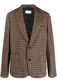 4SDESIGNS checked single-breasted blazer - Marrone