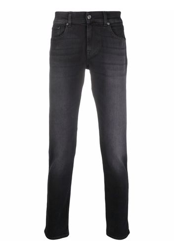 7 For All Mankind mid-rise straight-leg jeans - Nero