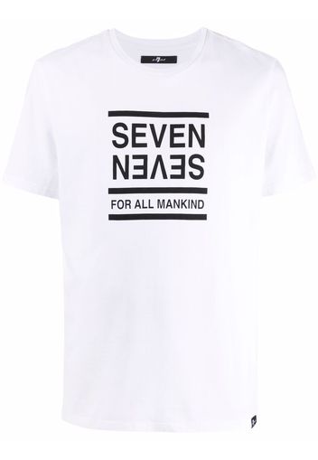 7 For All Mankind T-shirt con stampa - Bianco