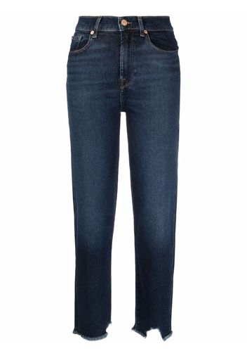 7 For All Mankind Malia high-rise straight jeans - Blu