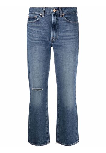 7 For All Mankind high-rise cropped Logan jeans - Blu