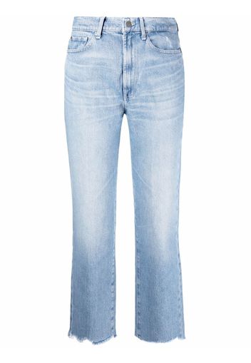 7 For All Mankind high-rise cropped Logan jeans - Blu