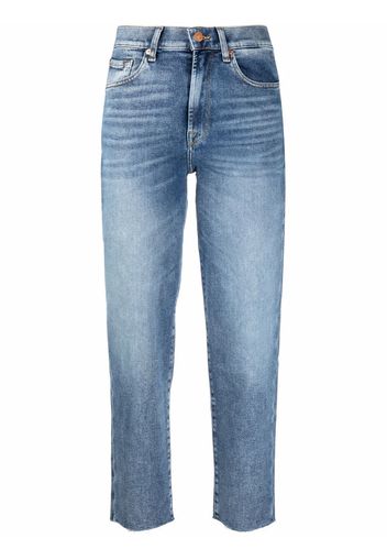 7 For All Mankind Malia high-waisted straight leg jeans - Blu