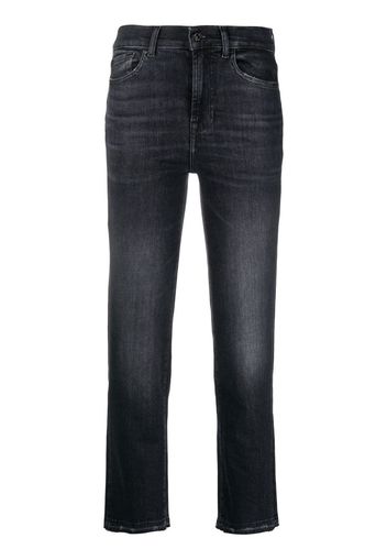 7 For All Mankind cropped flared jeans - Nero