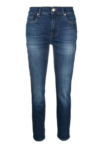 7 For All Mankind mid-rise cropped jeans - Blu