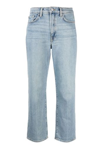 7 For All Mankind cropped light-wash jeans - Blu