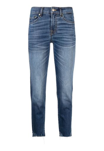 7 For All Mankind cropped slim-cut jeans - Blu