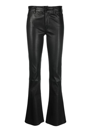 7 For All Mankind PANTALONE BOOTCUT TAILORLESS LEATHER - Nero