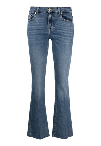 7 For All Mankind logo-patch bootcut jeans - Blu