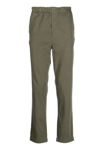 7 For All Mankind logo-patch tapered chino trousers - Verde