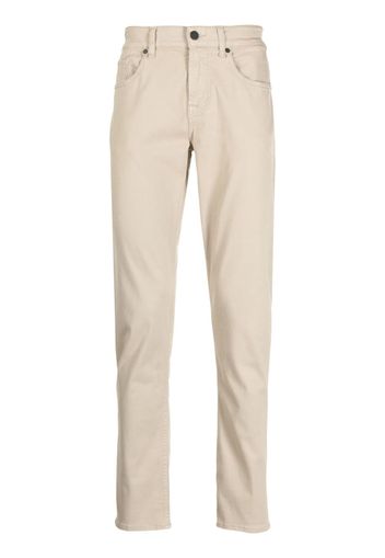 7 For All Mankind logo-patch tapered trousers - Marrone