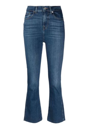 7 For All Mankind high-waisted cropped jeans - Blu