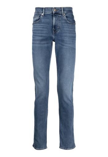 7 For All Mankind logo-patch tapered jeans - Blu