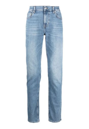 7 For All Mankind Jeans dritti a vita media - Blu