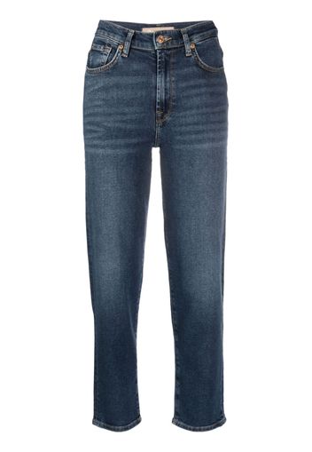 7 For All Mankind Malia high-rise cropped jeans - Blu