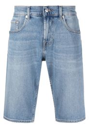 7 For All Mankind light-wash cotton denim shorts - Blu