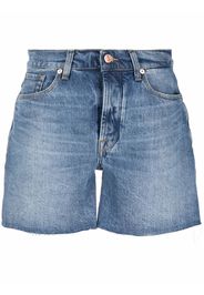 7 For All Mankind raw-cut denim shorts - Blu