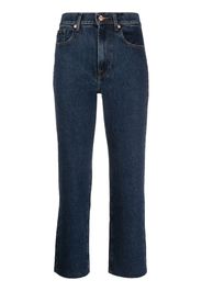 7 For All Mankind Logan raw-cut cropped jeans - Blu