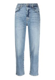 7 For All Mankind logo-patch tapered-leg jeans - Blu