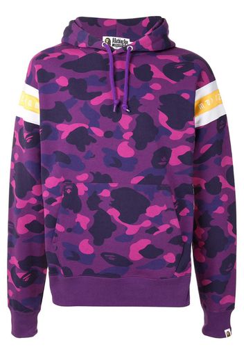 camouflage-print drawstring hoodie