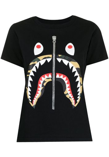 Text Stripe Shark T-shirt