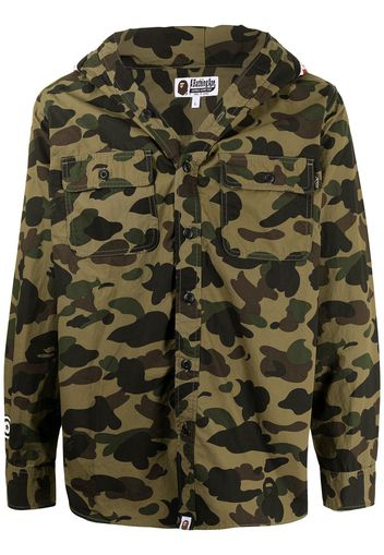 A BATHING APE® 1st Camo Shark hooded jacket - Verde