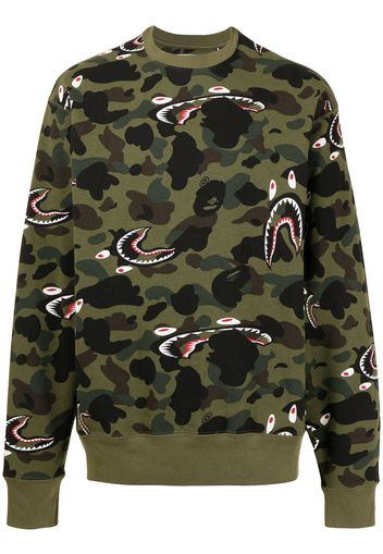 A BATHING APE® Felpa con stampa camouflage - Verde