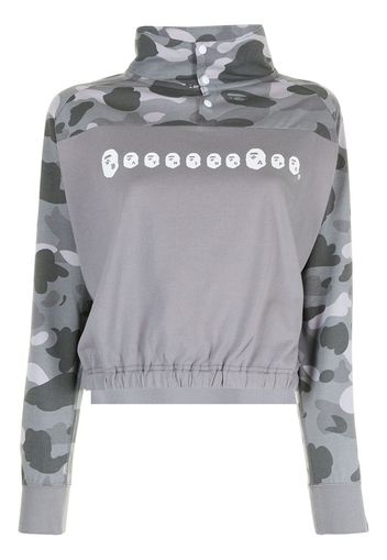 A BATHING APE® Maglione con stampa camouflage - Grigio