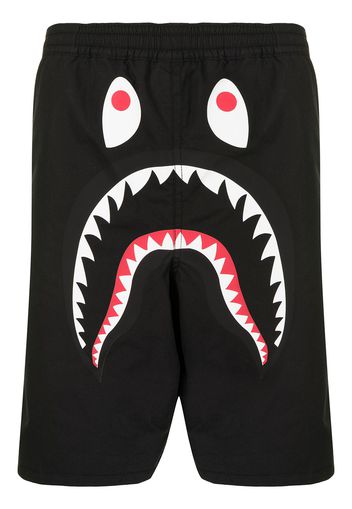 A BATHING APE® Shark-print track shorts - Nero