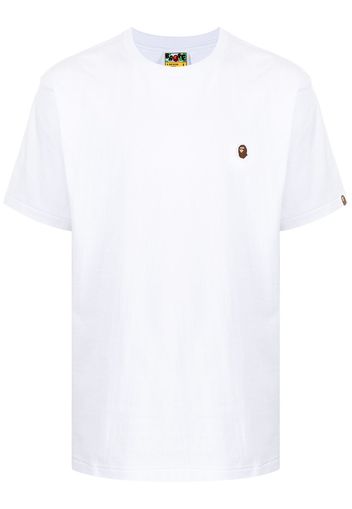 A BATHING APE® logo-patch cotton T-Shirt - Bianco