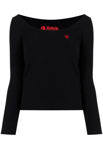 A BATHING APE® embroidered-logo sweatshirt - Nero