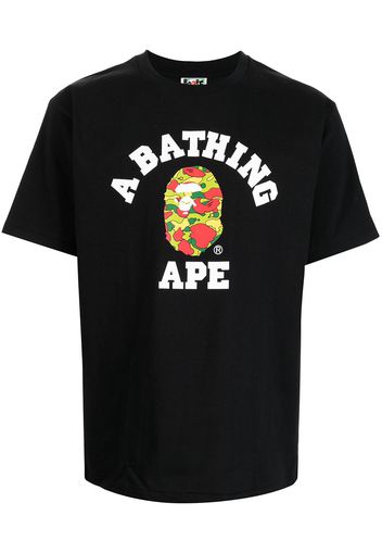 A BATHING APE® logo-print cotton T-shirt - Nero