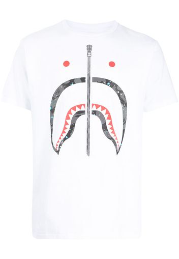 A BATHING APE® Cosmic Camo shark T-shirt - Bianco