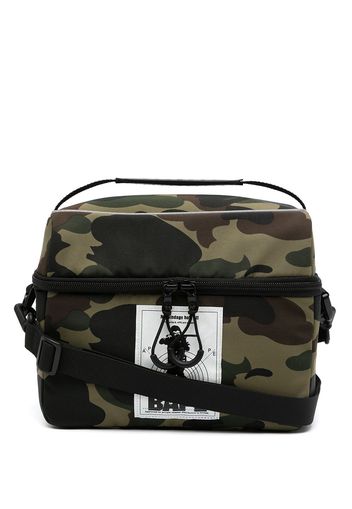 A BATHING APE® camouflage-print logo patch bag - Verde