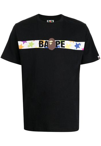 A BATHING APE® star logo-print cotton T-shirt - Nero