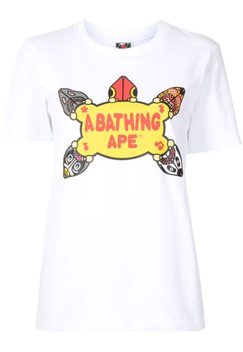 A BATHING APE® graphic-print cotton T-shirt - Bianco