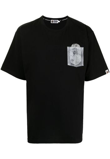 A BATHING APE® print pocket T-shirt - Nero