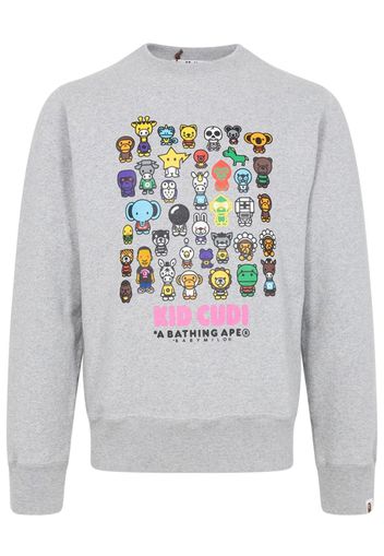 A BATHING APE® x Kid Cudi Baby Milo crewneck sweatshirt - Grigio